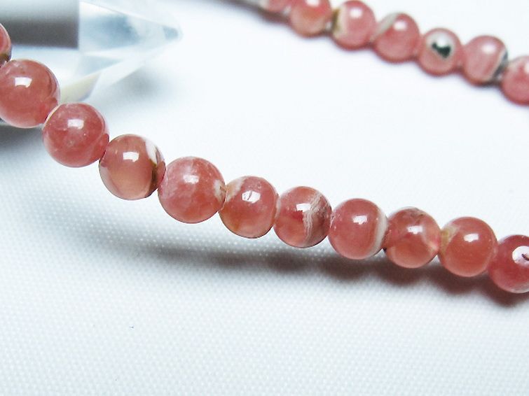 インカローズ(ロードクロサイト)ブレスレット 6mm [T27-2632] 3枚目