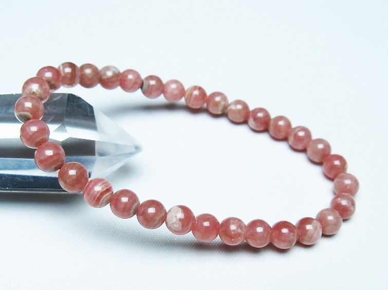 インカローズ(ロードクロサイト)ブレスレット 6mm [T27-2657] 1枚目