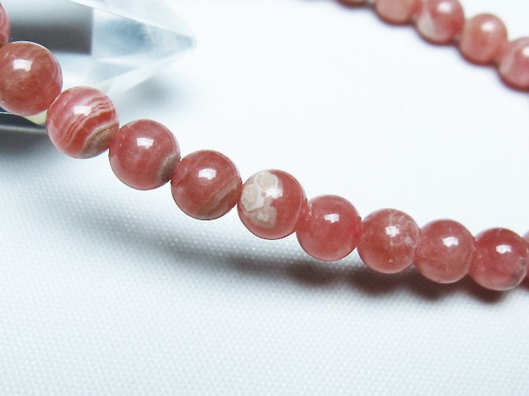 インカローズ(ロードクロサイト)ブレスレット 6mm [T27-2657] 3枚目