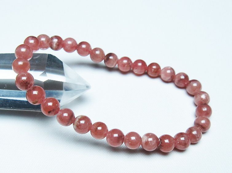 インカローズ(ロードクロサイト)ブレスレット 7mm [T27-2676] 1枚目