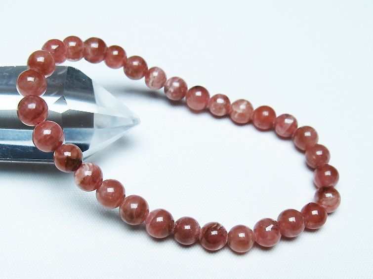 インカローズ(ロードクロサイト)ブレスレット 6mm [T27-2690] 1枚目