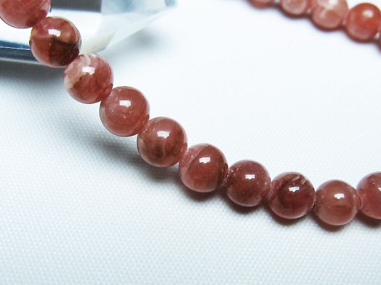 インカローズ(ロードクロサイト)ブレスレット 6mm [T27-2690] 3枚目