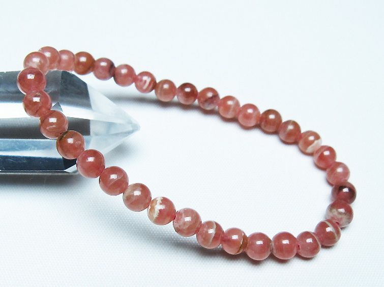 インカローズ(ロードクロサイト)ブレスレット 6mm [T27-2702] 1枚目