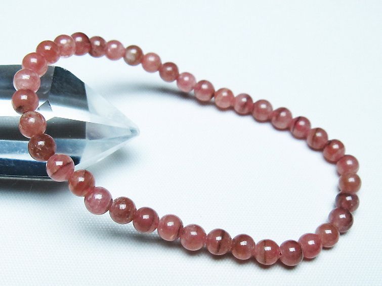 インカローズ(ロードクロサイト)ブレスレット 5mm [T27-2704] 1枚目