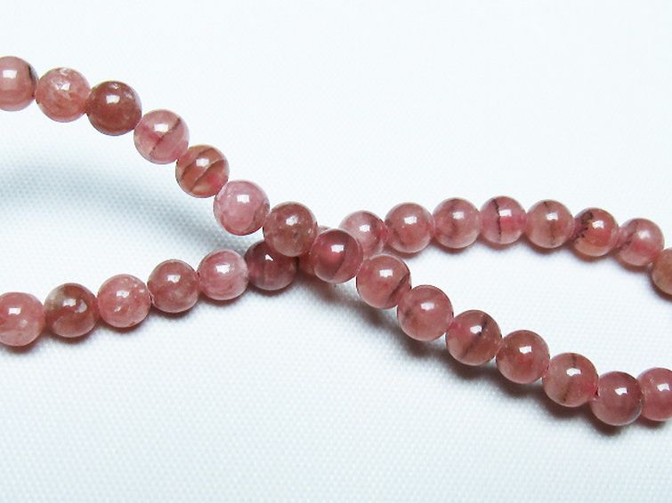 インカローズ(ロードクロサイト)ブレスレット 5mm [T27-2704] 2枚目