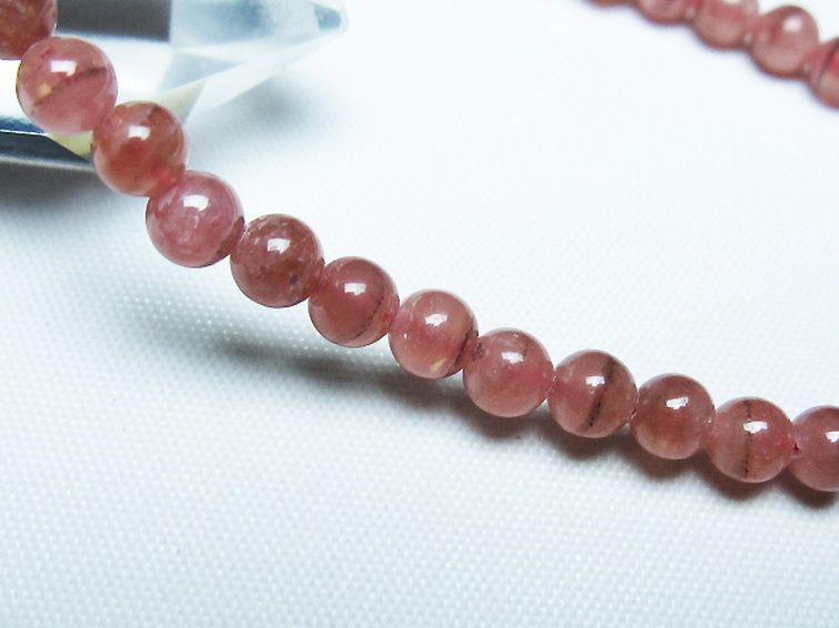 インカローズ(ロードクロサイト)ブレスレット 5mm [T27-2704] 3枚目