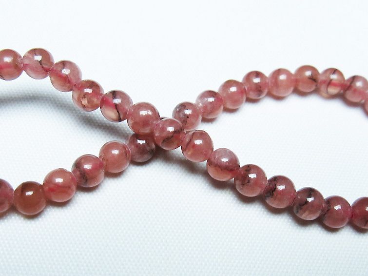 インカローズ(ロードクロサイト)ブレスレット 5mm [T27-2710] 2枚目