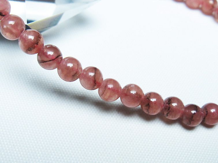 インカローズ(ロードクロサイト)ブレスレット 5mm [T27-2710] 3枚目