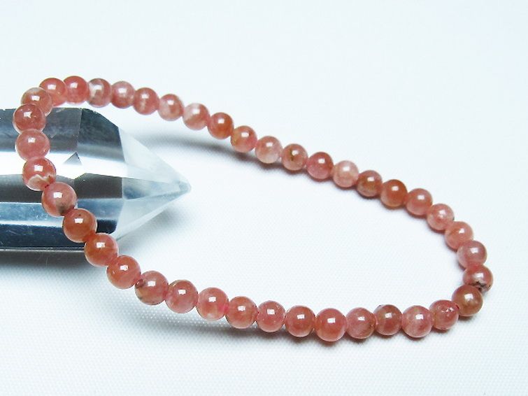 インカローズ(ロードクロサイト)ブレスレット 5mm [T27-2713] 1枚目