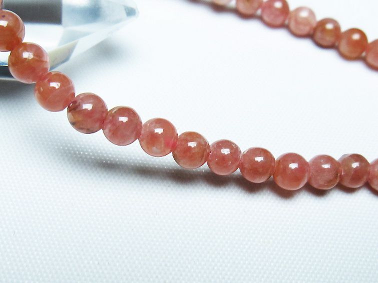 インカローズ(ロードクロサイト)ブレスレット 5mm [T27-2713] 3枚目