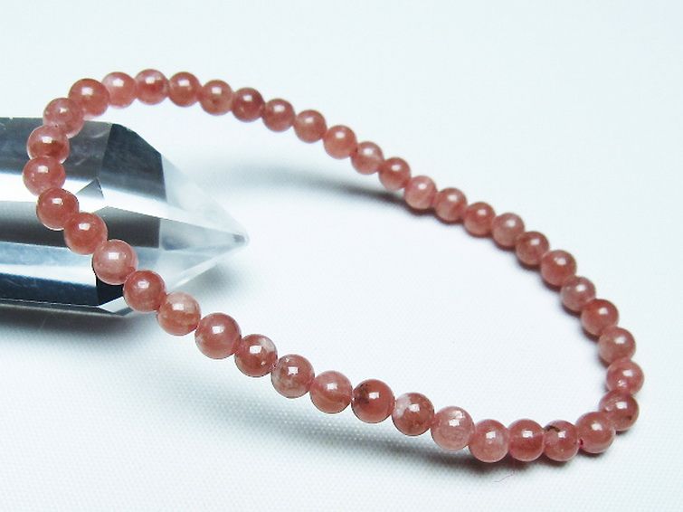 インカローズ(ロードクロサイト)ブレスレット 5mm [T27-2721] 1枚目