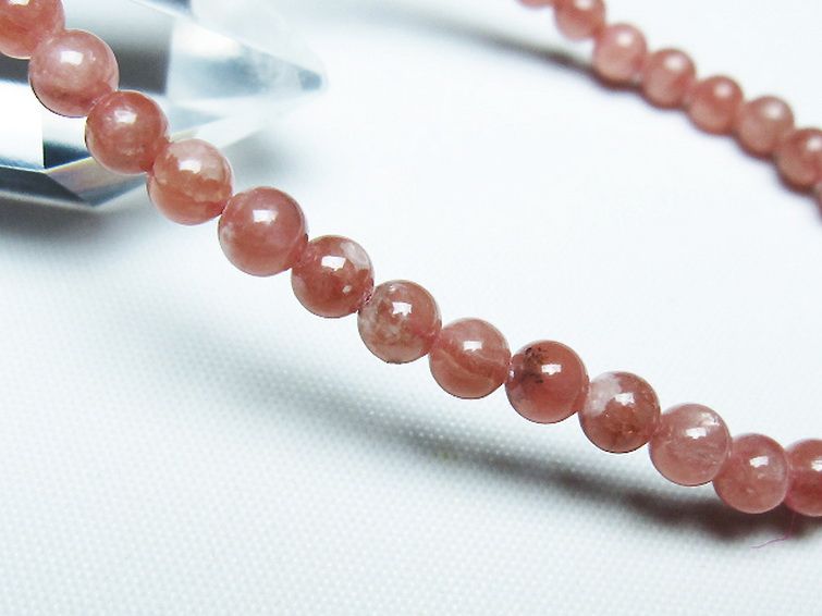 インカローズ(ロードクロサイト)ブレスレット 5mm [T27-2721] 3枚目