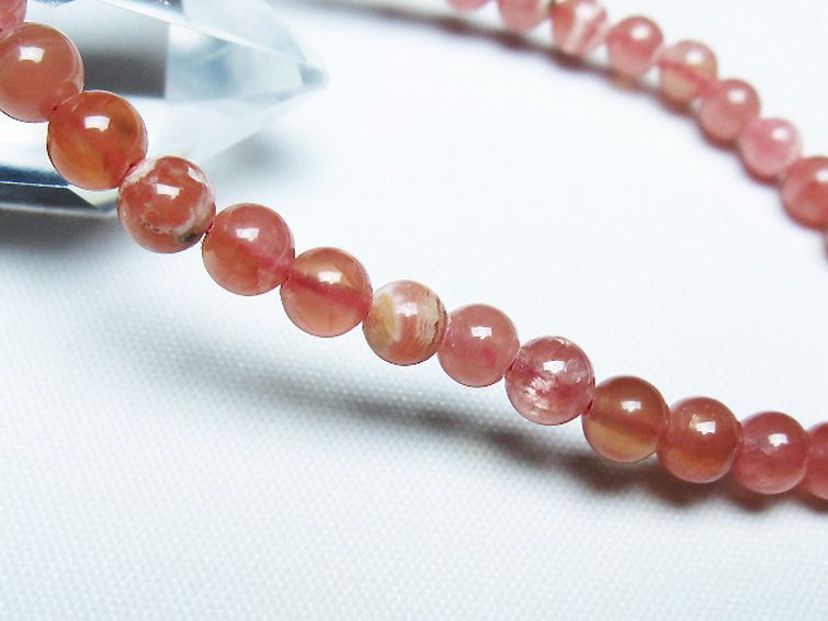 インカローズ(ロードクロサイト)ブレスレット 5mm [T27-2730] 3枚目