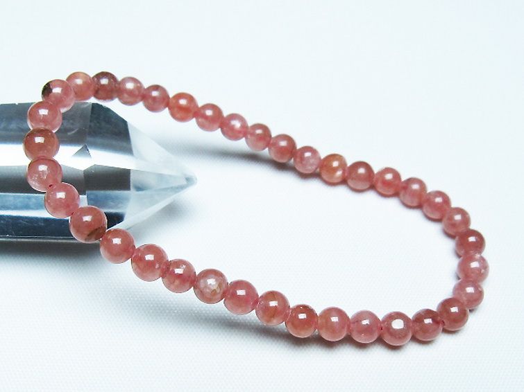 インカローズ(ロードクロサイト)ブレスレット 5mm [T27-2760] 1枚目