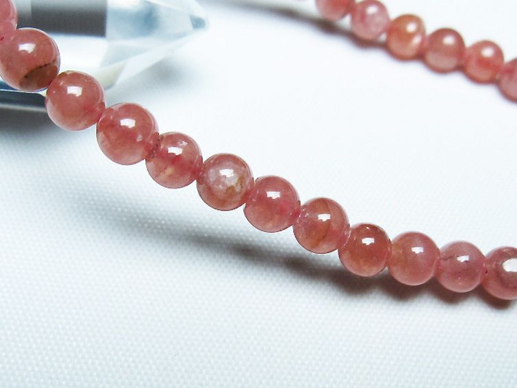 インカローズ(ロードクロサイト)ブレスレット 5mm [T27-2760] 3枚目