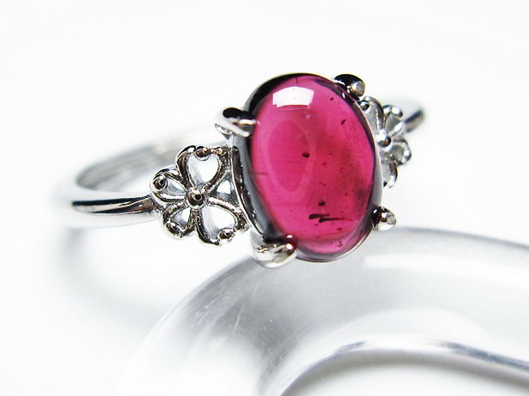 パワーストーン 天然石 キャンディピンク ガーネット 指輪(15号)[T275