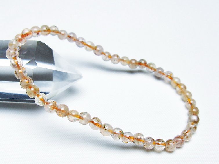 アフリカンストロベリークォーツブレスレット 4mm [T276-2355] 1枚目