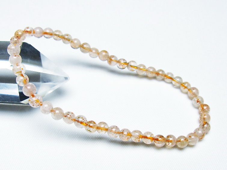 アフリカンストロベリークォーツブレスレット 4mm [T276-2406] 1枚目