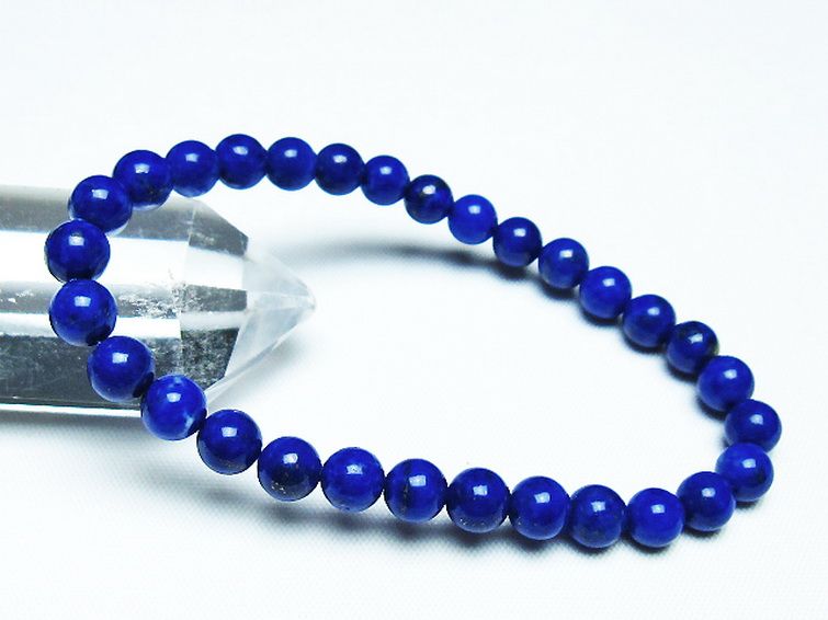 ラピスラズリブレスレット 6mm [t28-12563] 1枚目