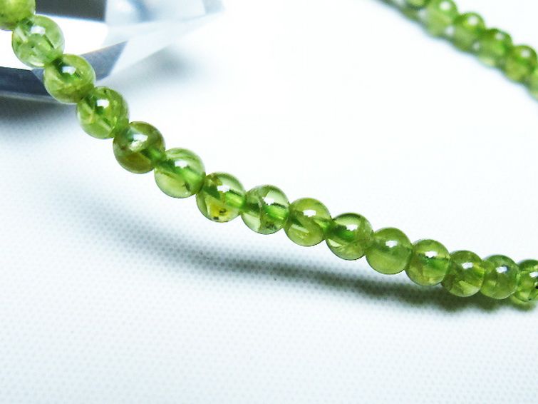 ペリドットブレスレット 4mm [T283-10846] 3枚目