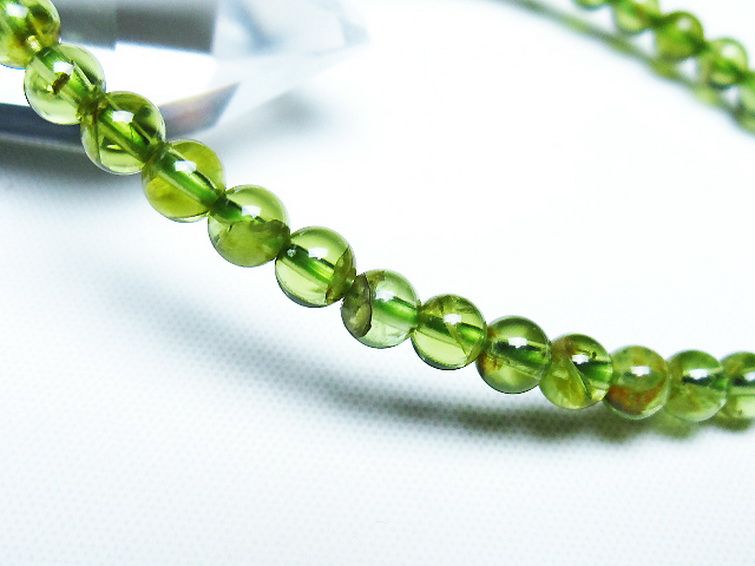 ペリドットブレスレット 5mm [T283-10918] 3枚目