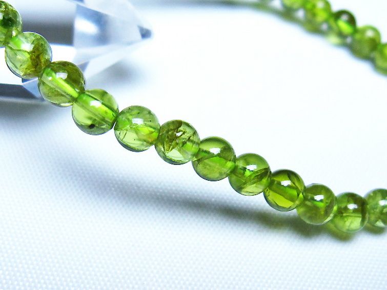 ペリドットブレスレット 5mm [t283-11117] 3枚目