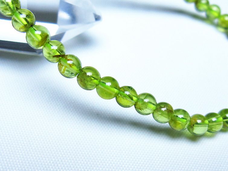 ペリドットブレスレット 5mm [t283-11122] 3枚目