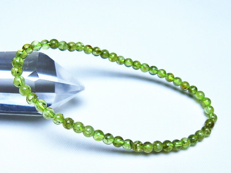 ペリドットブレスレット 4mm [t283-11127] 1枚目