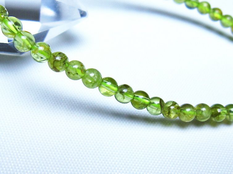 ペリドットブレスレット 4mm [t283-11127] 3枚目