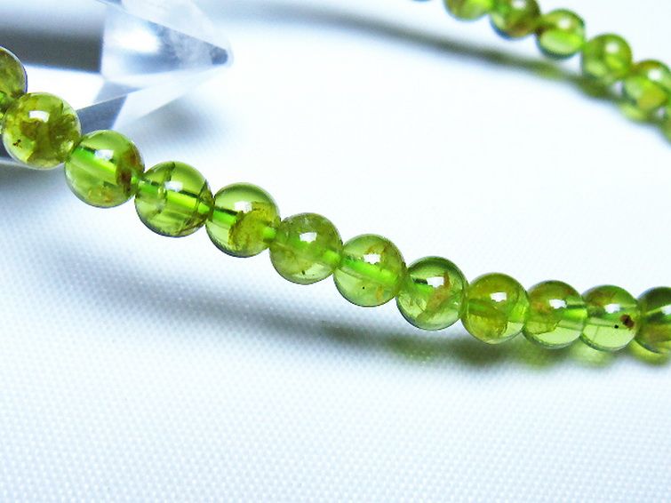 ペリドットブレスレット 5mm [t283-11142] 3枚目