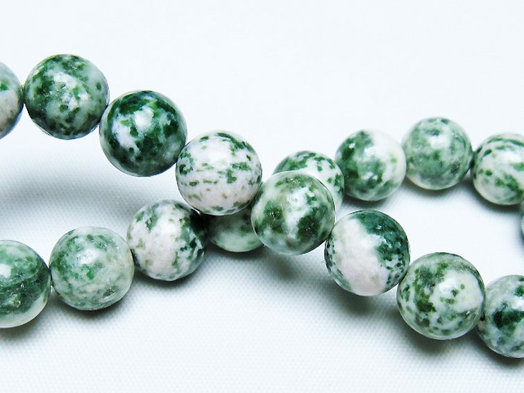 グリーンスポットジャスパー ブレスレット 10mm [T285-1397] 2枚目