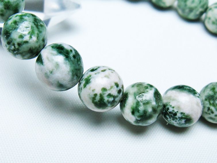 グリーンスポットジャスパー ブレスレット 10mm [T285-1397] 3枚目