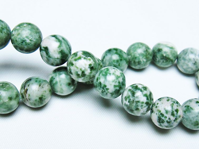 グリーンスポットジャスパー ブレスレット 10mm [T285-1400] 2枚目
