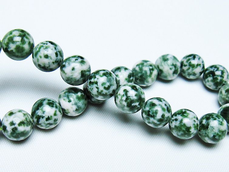 グリーンスポットジャスパー ブレスレット 9mm [T285-1405] 2枚目