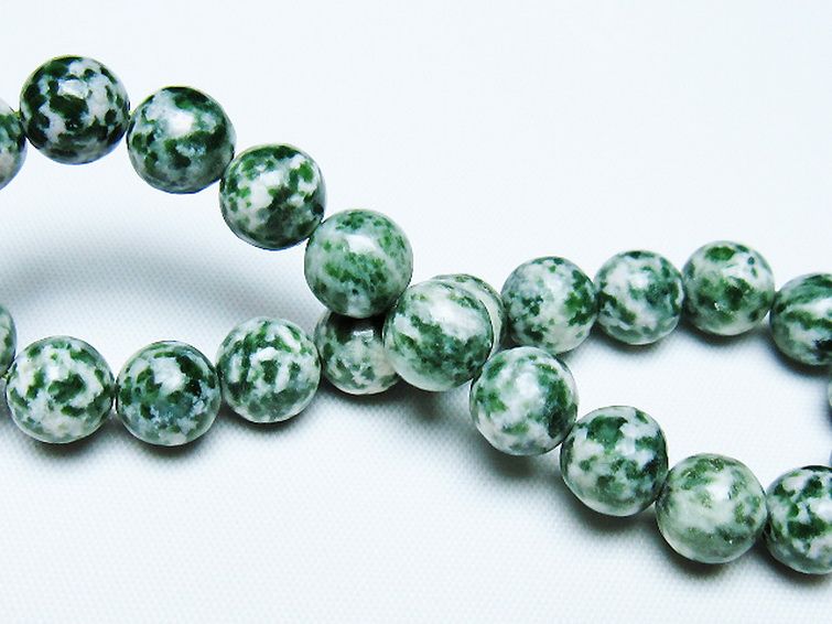 グリーンスポットジャスパー ブレスレット 9mm [T285-1407] 2枚目