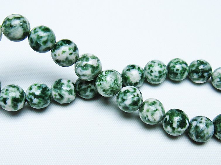 グリーンスポットジャスパー ブレスレット 8mm [T285-1411] 2枚目