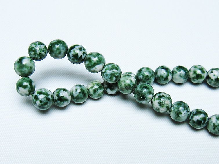 グリーンスポットジャスパー ブレスレット 6mm [T285-1414] 2枚目
