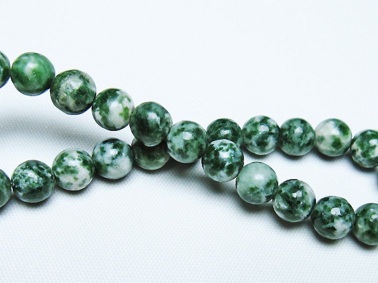 グリーンスポットジャスパー ブレスレット 7mm [T285-1416] 2枚目