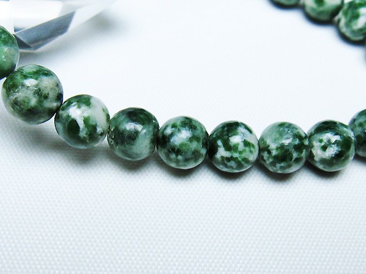 グリーンスポットジャスパー ブレスレット 7mm [T285-1416] 3枚目