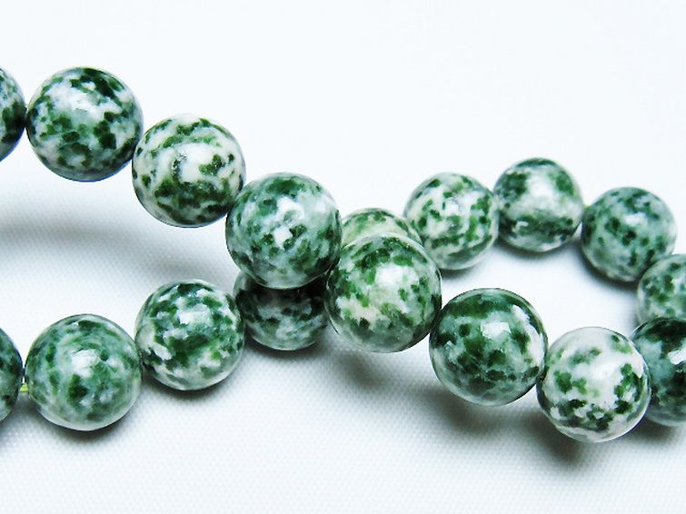 グリーンスポットジャスパー ブレスレット 11mm [T285-1427] 2枚目