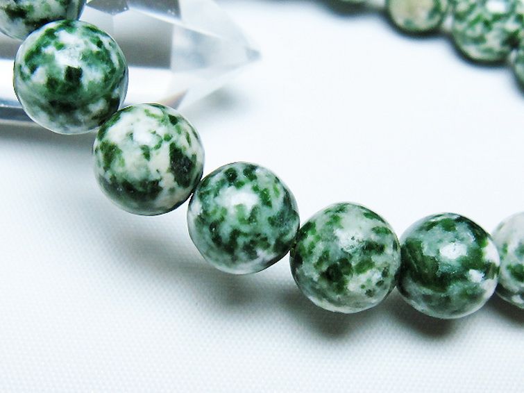 グリーンスポットジャスパー ブレスレット 11mm [T285-1427] 3枚目