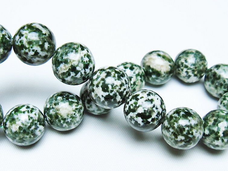 グリーンスポットジャスパー ブレスレット 12mm [T285-1430] 2枚目
