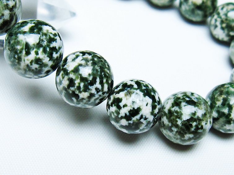 グリーンスポットジャスパー ブレスレット 12mm [T285-1430] 3枚目