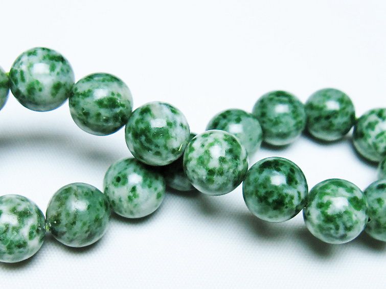 グリーンスポットジャスパー ブレスレット 11mm [T285-1442] 2枚目