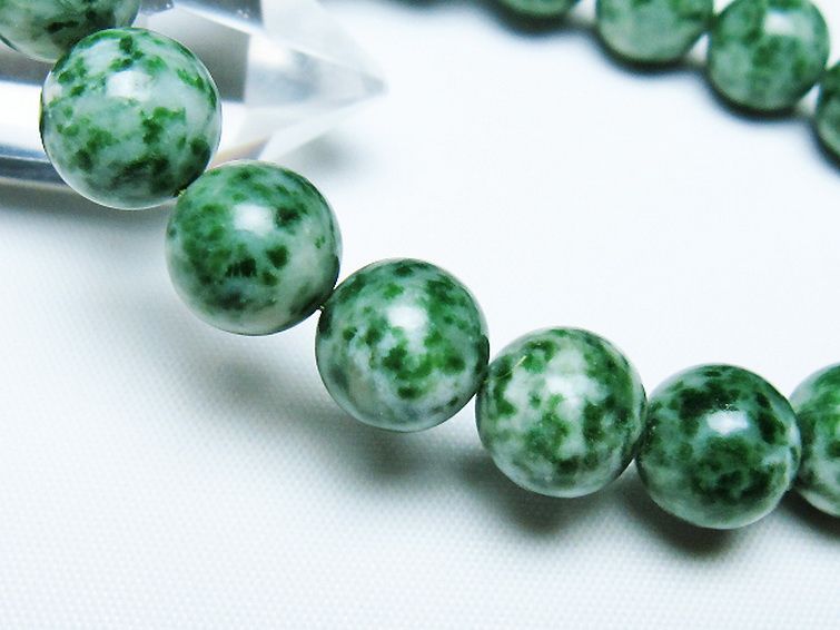 グリーンスポットジャスパー ブレスレット 11mm [T285-1442] 3枚目