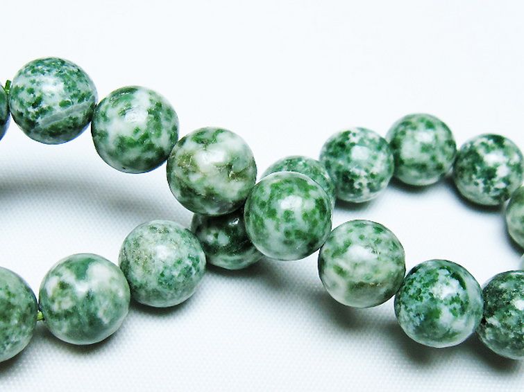 グリーンスポットジャスパー ブレスレット 10mm [T285-1448] 2枚目