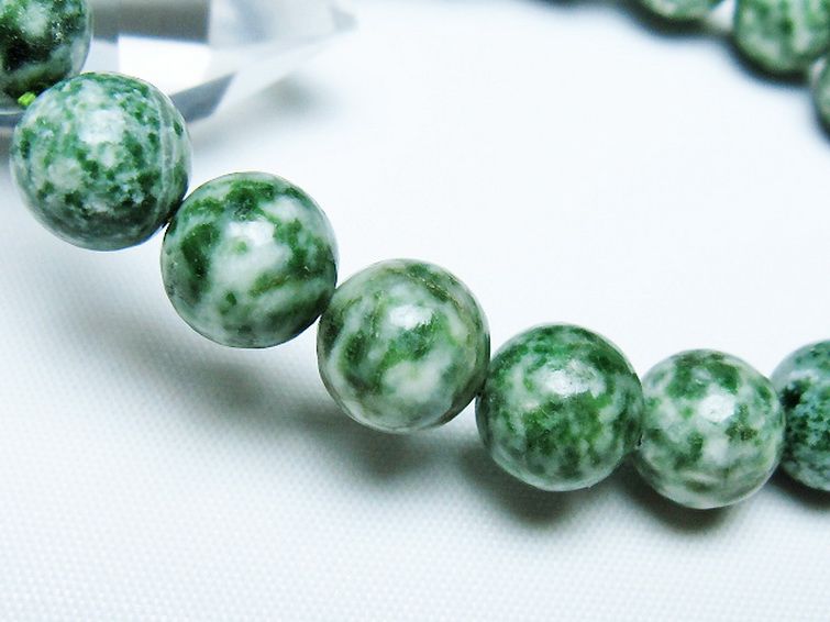 グリーンスポットジャスパー ブレスレット 10mm [T285-1448] 3枚目