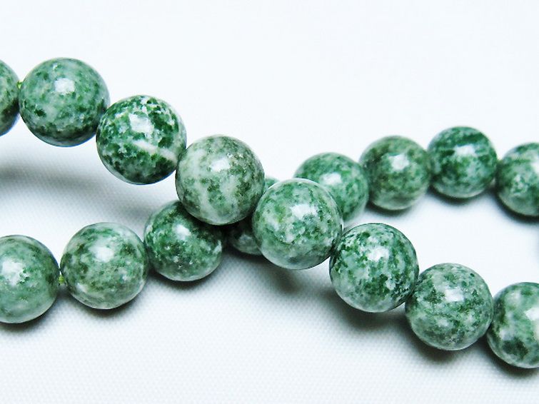 グリーンスポットジャスパー ブレスレット 10mm [T285-1454] 2枚目