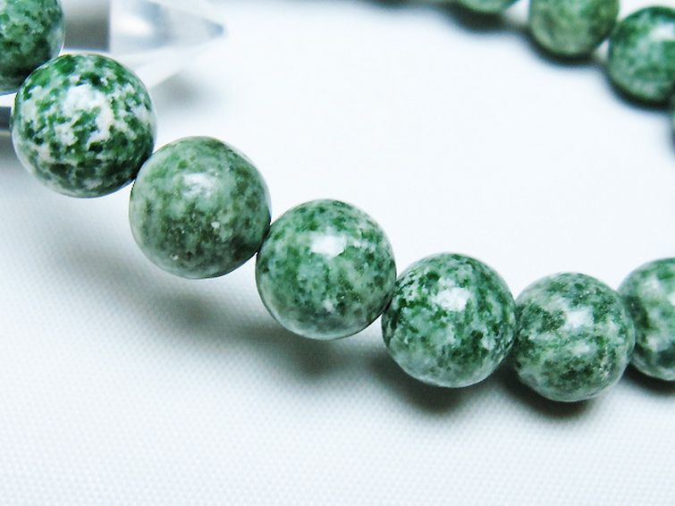 グリーンスポットジャスパー ブレスレット 10mm [T285-1454] 3枚目