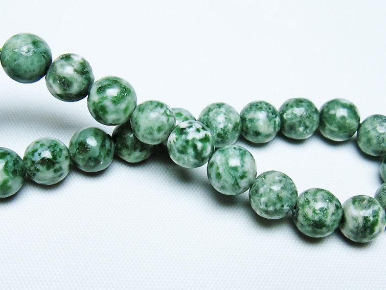 グリーンスポットジャスパー ブレスレット 8mm [T285-1459] 2枚目